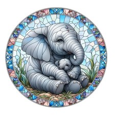 10x sticker elephant stained