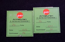 PIER ARMATUREN 2 Stück Bleifolie Durchmesser 56 mm x 0,03 mm Dicke