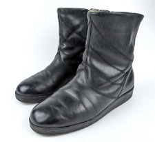 FORMTREU Vintage Boots Herren 43 Leder Fellfutter Stiefelette 80er Schuhe
