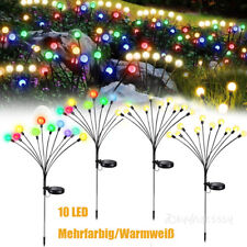 2-4 Firefly Solarlampen 10 LED Glühwürmchen Solarleuchten Schwingende Gartendeko