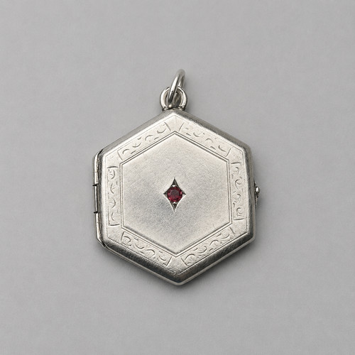 Antikes foto medaillon aus - antikes, 925