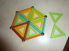 Geomag, versch. Farben bunt, wenig bespielt, 27 Teile
