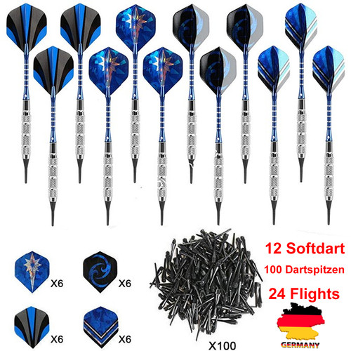 Dartpfeile set softdart - set, 12