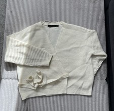 Vero Moda Wickel-Cardigan Größe XL Cardigan Strickjacke Wickeljacke Creme weiß