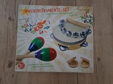 Musikinstrumente Set – Maracas Tambourin Kastagnetten Schellenkranz – ab 3 Jahre