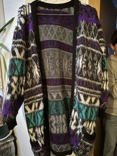 Vintage Cardigan Strickjacke Retro Bunt Wolle