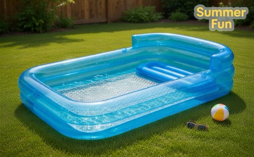 Großer aufblasbarer pool mit - großer,