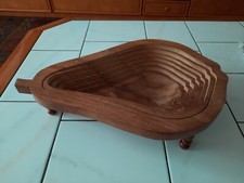 Obstkorb Birne Obstschale Holzdesign faltbar Geschenkidee Handarbeit 