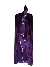Pro Long Cape - Langer Umhang - Samt Kapuzenumhang - Lila - Gr. L -- 8918/2303