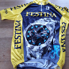  Rennrad Shirt Radtrikot Radshirt Halbarm Bienne Festina Blau Gelb Neu Small 