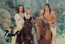 Original Autogramm von PIERRE BRICE & GOJKO MITIC - Winnetou