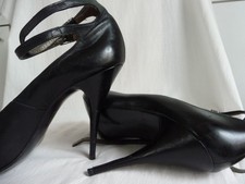 High Heels, Vintage, Leder, 12cm Absatz (Metall)