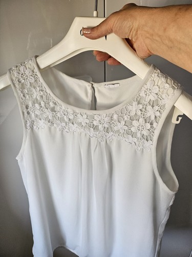 Damen blusentop weiß creme - blusentop, weiß/creme