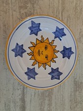 Keramik Teller weiß Motiv