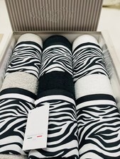Paar Handtücher 1+1 Baumwollfrottee Zebra weich saugfähig elegant