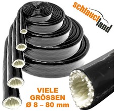 1m HITZESCHUTZSCHLAUCH SILIKON SCHWARZ Schutz Schlauch Kabel Leitung Motor Hitze