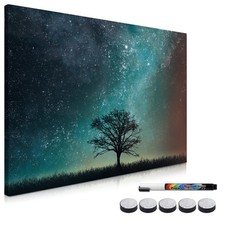 Magnettafel Magnetpinnwand Memoboard 60x40cm Notiztafel Starry Sky and Tree