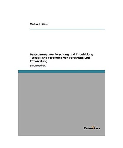 Besteuerung von forschung und - von,