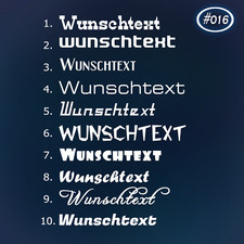 Wunschtext 60cm Aufkleber Name