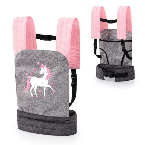 Tragegurt grau mit einhorn - tragegurt,