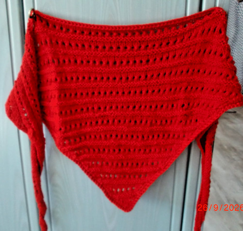Dreiecktuch stola rot - stola,