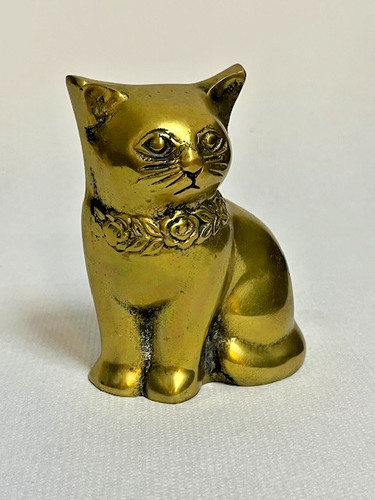 Messing katze massiv - messing,