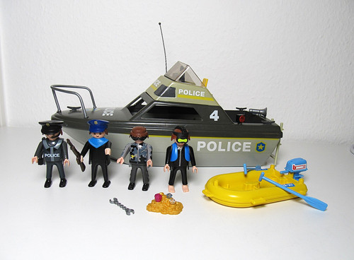 Playmobil 4429 police boot - playmobil, police-boot