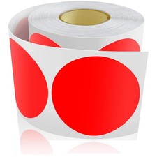 Aufkleber 50mm rot Runde