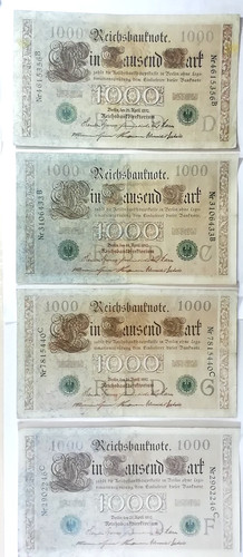 Banknoten deutsches reich x - deutsches, reich,