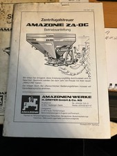 Betriebsanleitung Amazone Zentrifugalstreuer   ZA-OC Ungebraucht