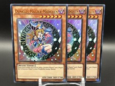 Yugioh Playset 3x Dunkles Magier-Mädchen YGLD DEB03/ Ultra Rare/ Near Mint
