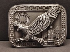 Buckle/Gürtelschnalle INDIAN EAGLE (Vintage von 1994) Bergamot, Zinn USA