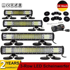 15~23" LED Lichtbalken Light Bar 12V Arbeitsscheinwerfer + Magnethalterung Auto
