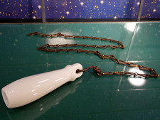 antik WC Hoch Spülkasten Toiletten Zug Griff Porzellan Original Kette 75cm