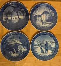 4 x Royal Copenhagen Weihnachtsteller  1972, 1975, 1976, 1977