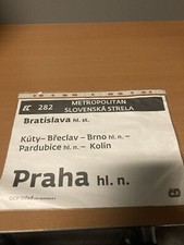 Original Zuglaufschild der