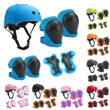 Kinder Helm Knie Protektoren Schutz 7tlg Set Skate Fahrrad Schutzausrüstung DE