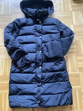 Daunenmantel Bogner Gr.M Neuwertig Schwarz Kapuze Tailliert