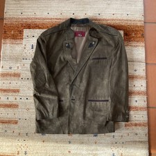 Roman Rothschild Herren Trachtenjacke Kunstwildleder Janker Sakko Braun Gr. 54