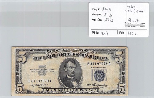 Usa dollars 1953 - usa,