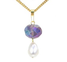 Rheinkiesel Ohrringe + Perle Wählbar: Massiv 333 Gold 8K - 585 Gold  14K (15