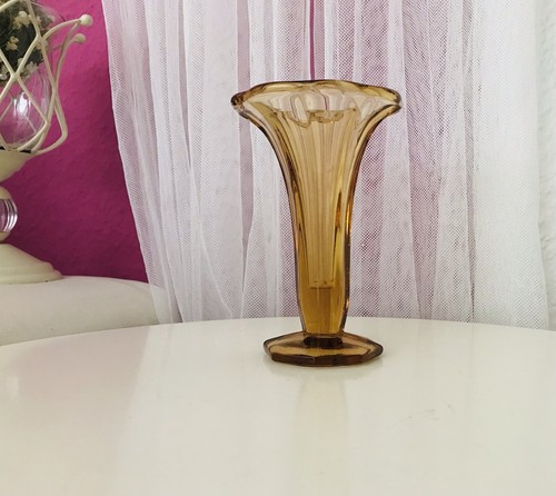 Art déco vase glasvase - 1,