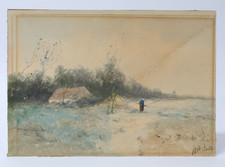 Landschaft mit Haus und