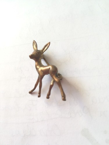 Alte metall brosche reh bambi - brosche,