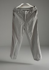 Noa Noa Damen Hosen Grau Gr. M Lang Leinen