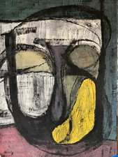 A. Berkenkamp abstrakte Komposition 50-er Informel sign. monogrammiert datiert