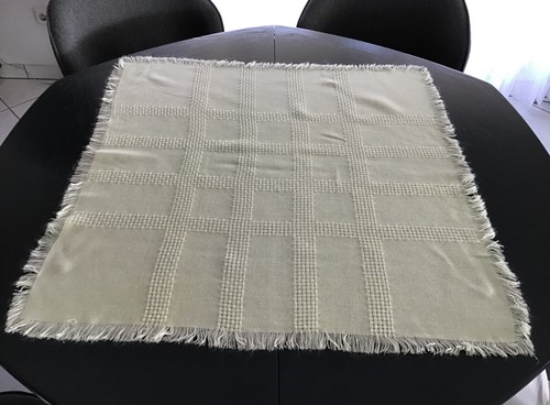 Tischdecke gewebt gelb - , mit