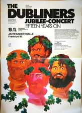 THE DUBLINERS  1977 FRANKFURT - orig. Concert Poster - Plakat DIN A1 xx