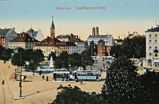 AK München Sendlinger Tor Tram 1910