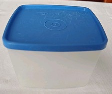 Tupperware G14 Mittlerer rechteckiger Gefrier-Behälter 800ml,weiß-blau,gebraucht